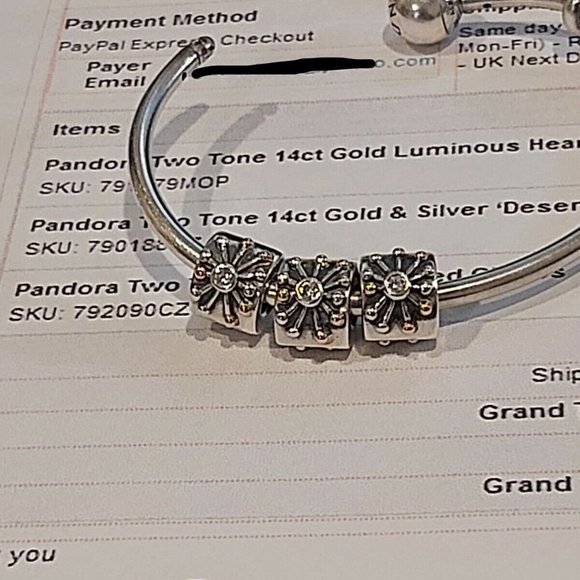 Authentic PANDORA *RETIRED* Sterling SILVER w/14K Desert Star Charm 790188CZ - Picture 5 of 10